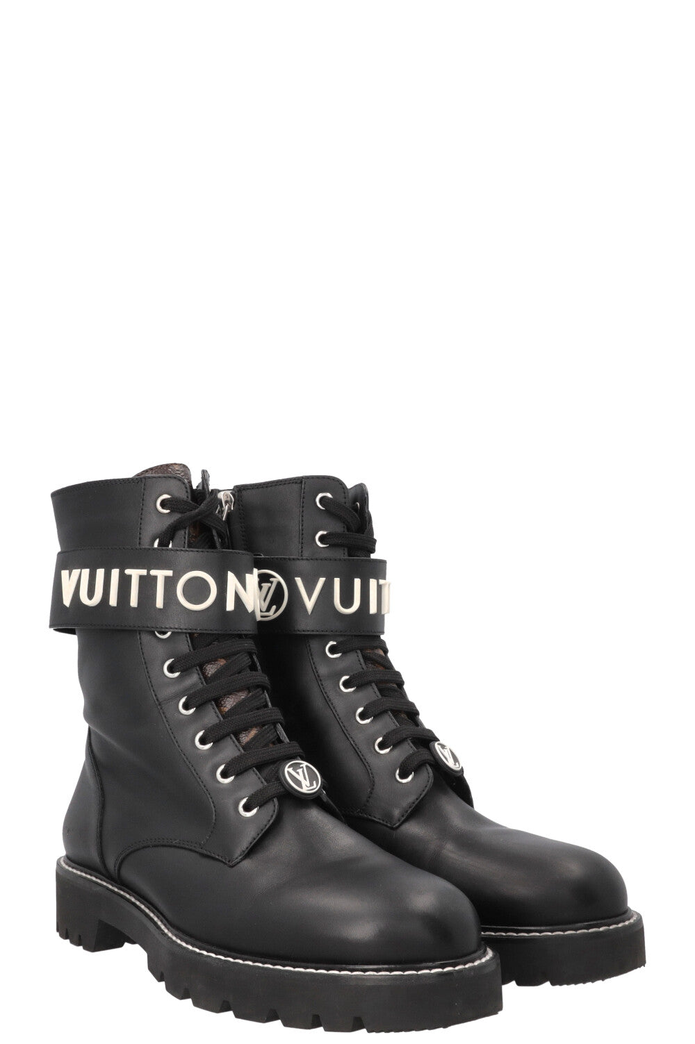 LOUIS VUITTON Ranger Boots Calfskin Black