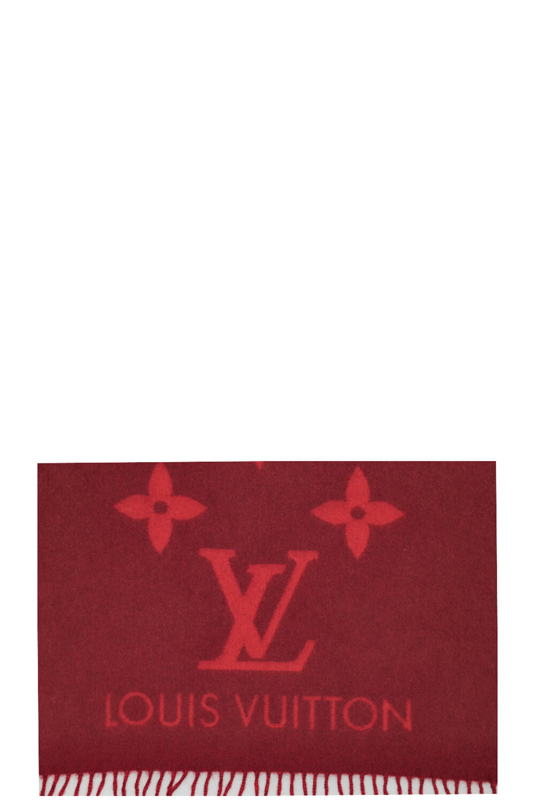 LOUIS VUITTON Écharpe Réversible Giant MNG Rouge