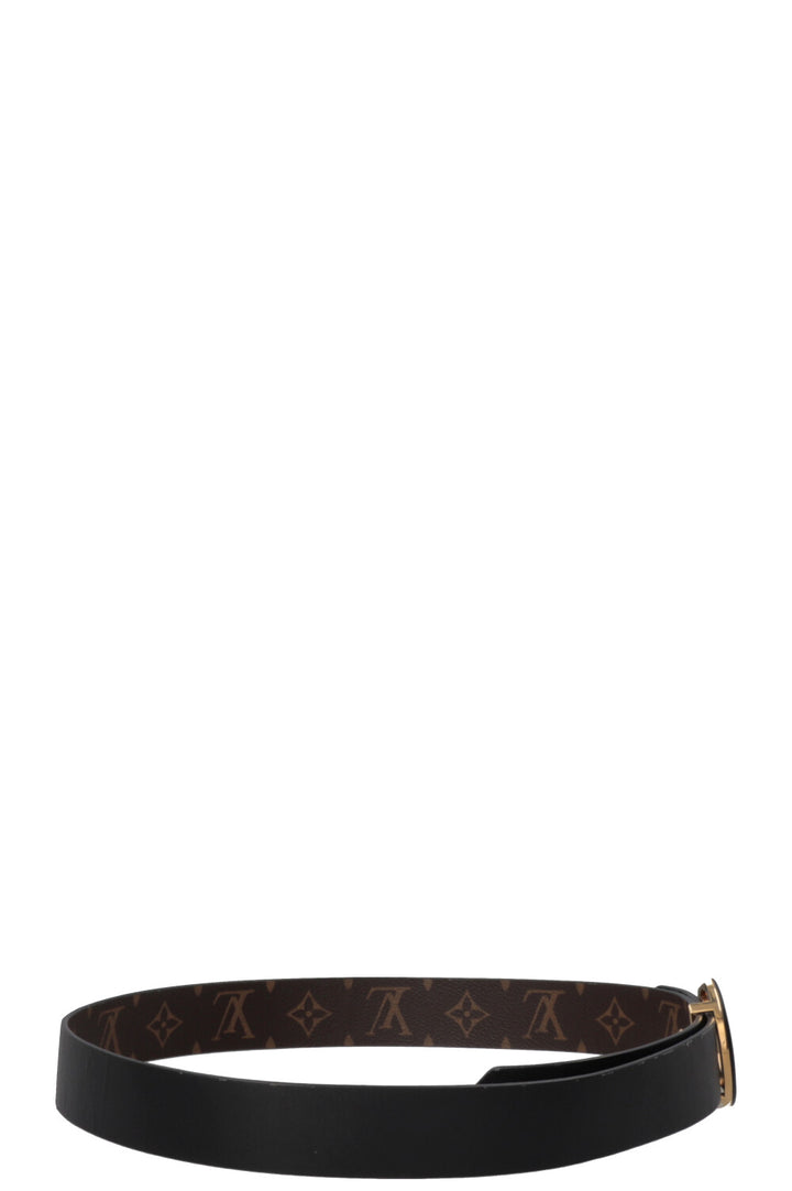 LOUIS VUITTON Reversible LV Circle Belt Leather Black