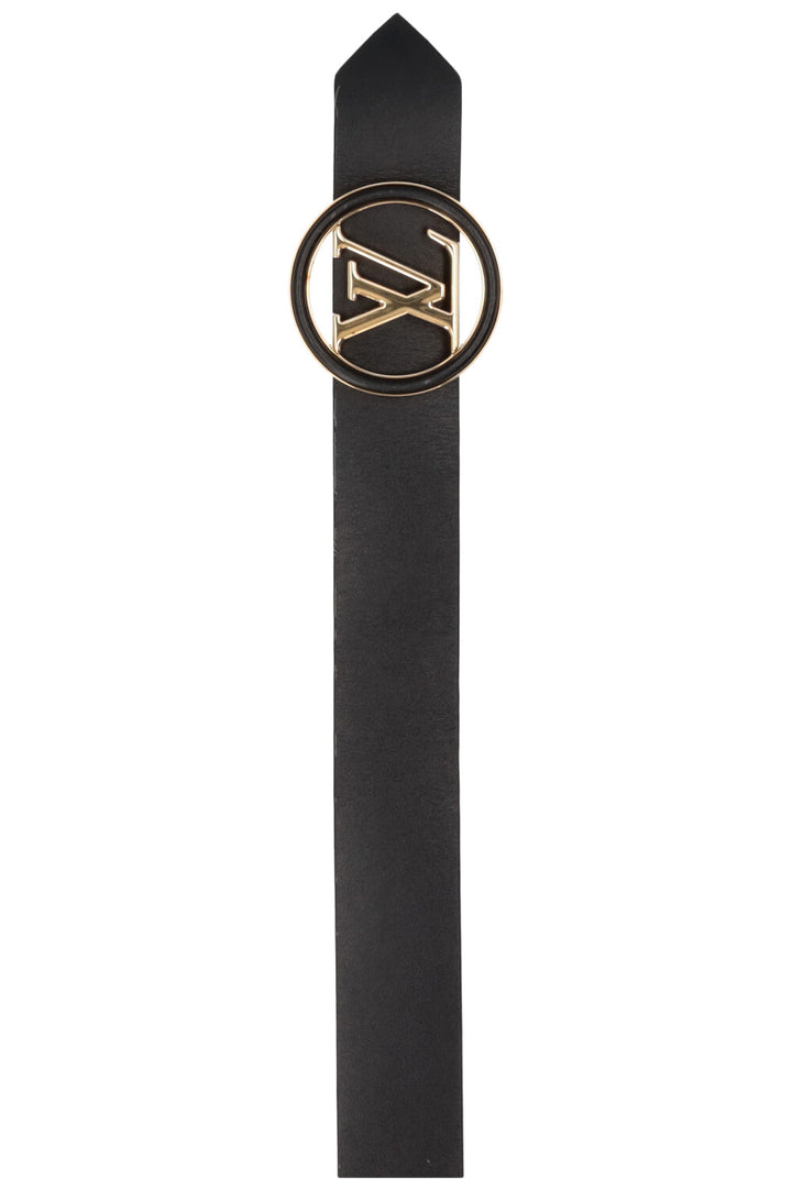 LOUIS VUITTON Reversible LV Circle Belt Leather Black