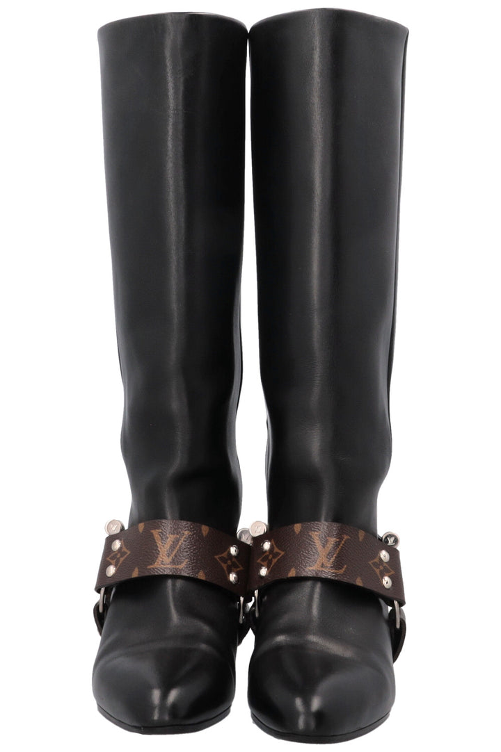 LOUIS VUITTON Rhapsody High Boots MNG Black