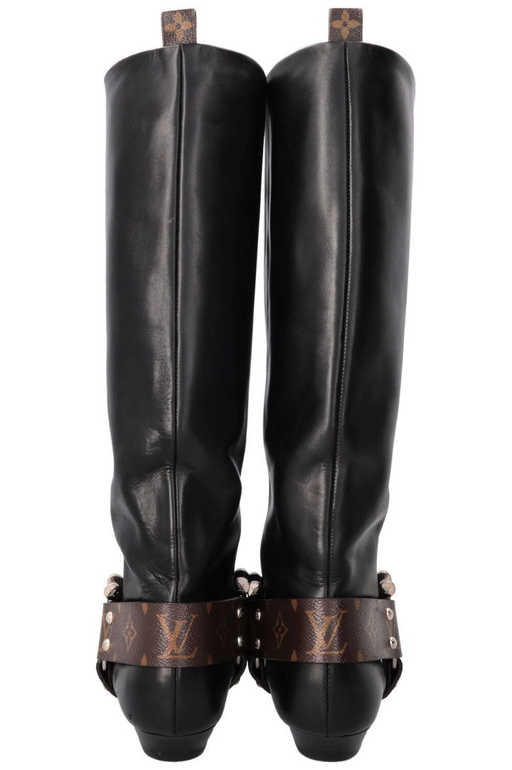 LOUIS VUITTON Rhapsody High Boots MNG Black