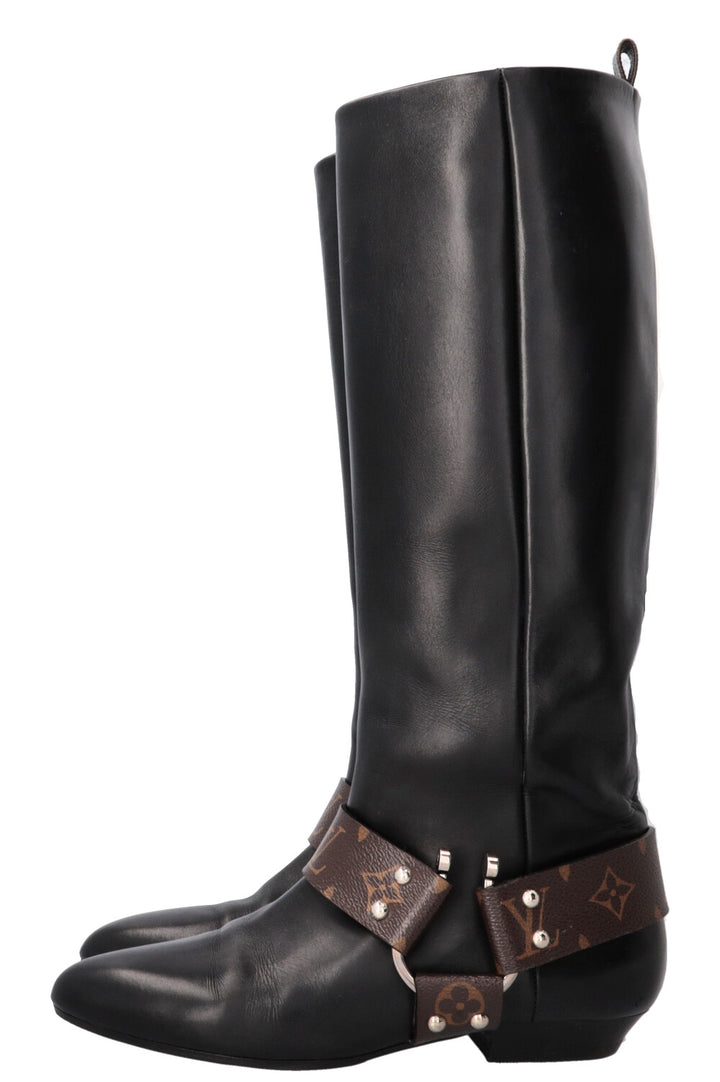 LOUIS VUITTON Rhapsody High Boots MNG Black