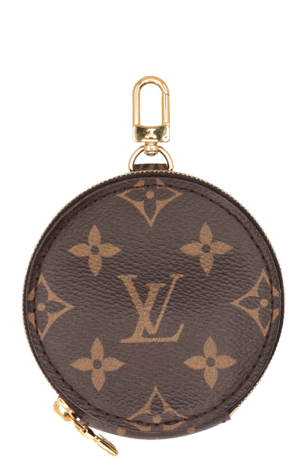 LOUIS VUITTON Round Pouch MNG Canvas Brown
