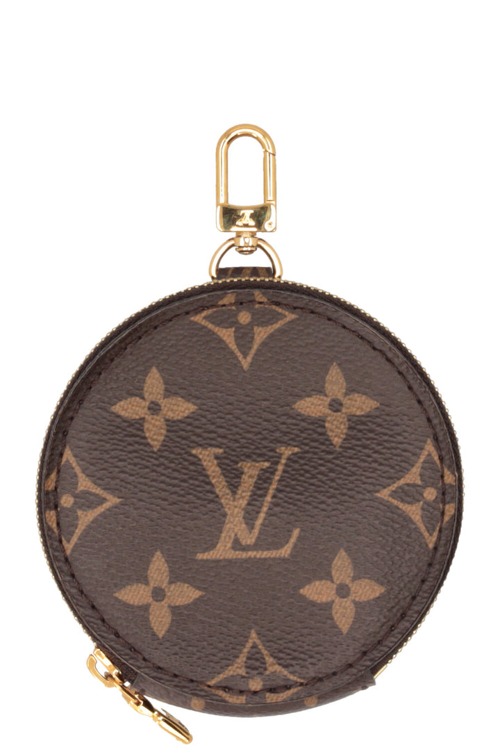 LOUIS VUITTON Round Pouch MNG Canvas Brown