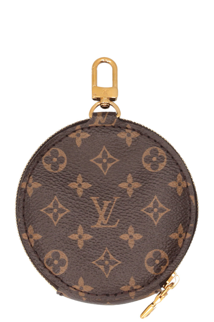 LOUIS VUITTON Round Pouch MNG Canvas Brown