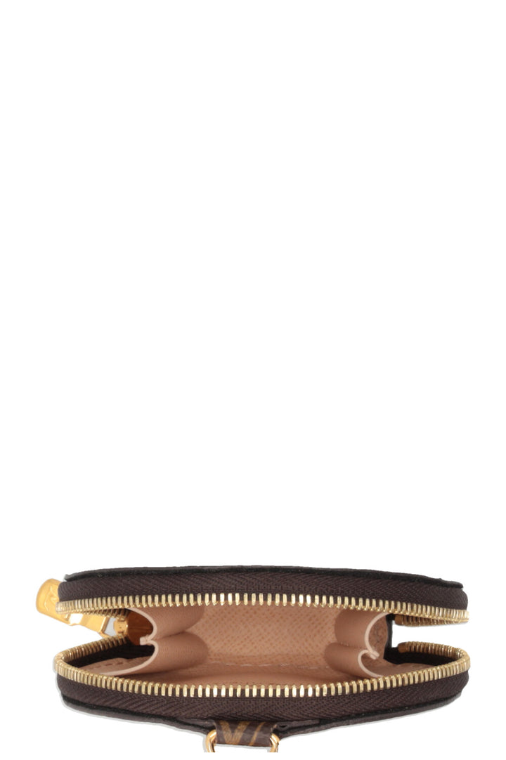 LOUIS VUITTON Round Pouch MNG Canvas Brown