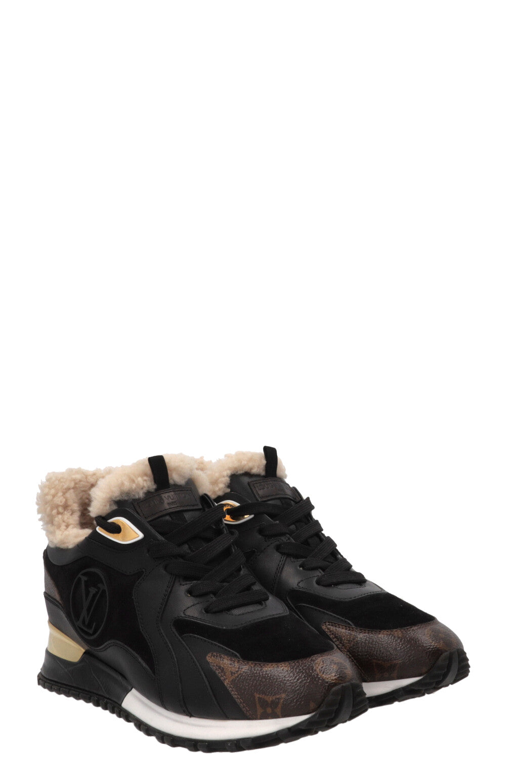 LOUIS VUITTON Run Away Sneakers Leather Black