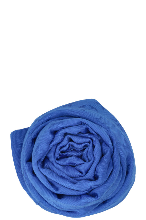 LOUIS VUITTON Scarf MNG Silk Wool Blue