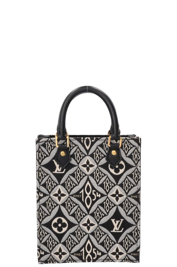 LOUIS VUITTON Since 1854 Petit Sac Plat Crossbody Bag Canvas Black
