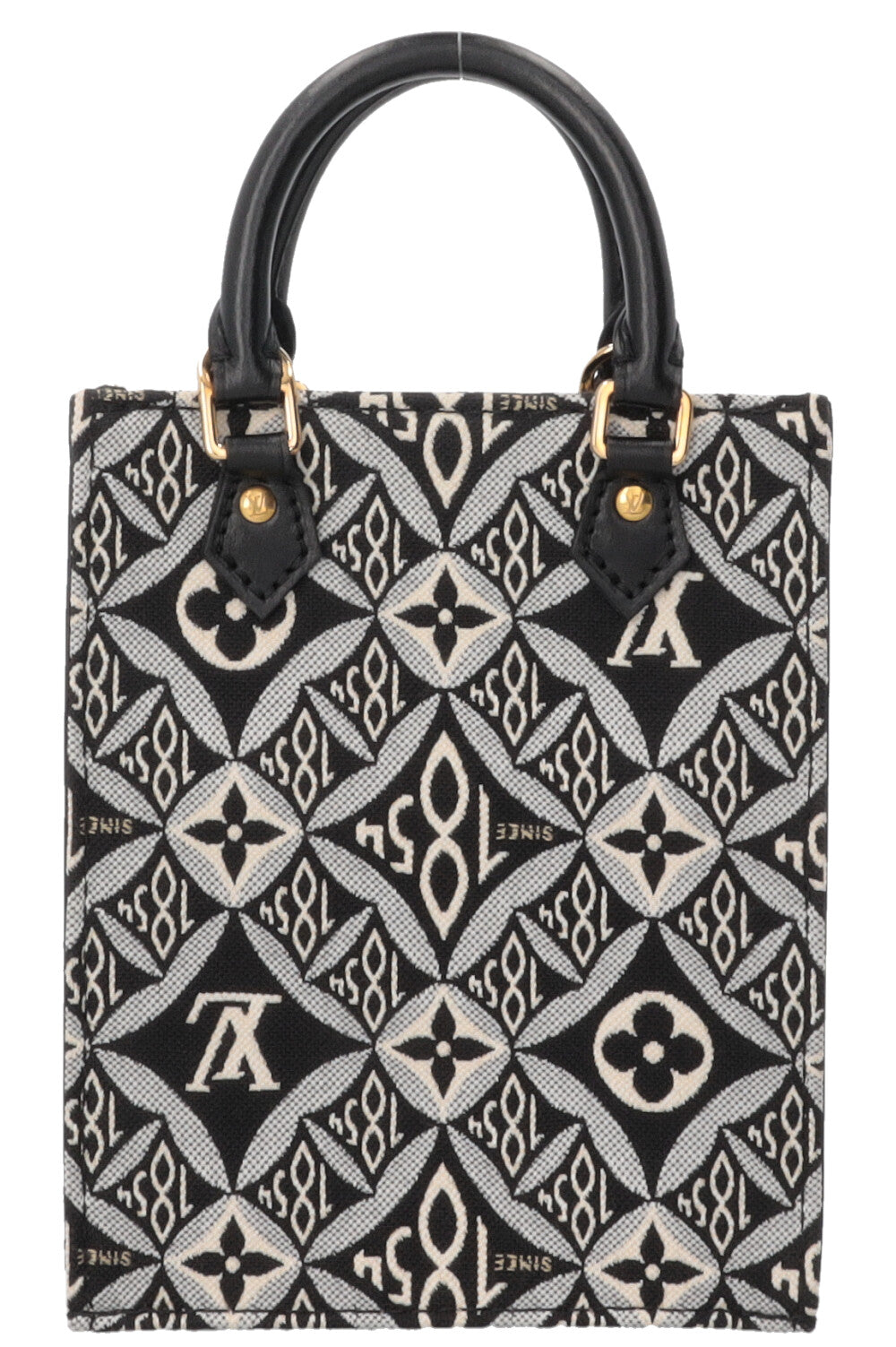 LOUIS VUITTON Since 1854 Petit Sac Plat Crossbody Bag Canvas Black