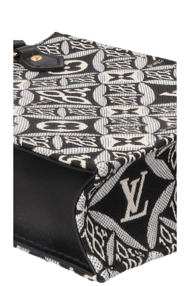 LOUIS VUITTON Since 1854 Petit Sac Plat Crossbody Bag Canvas Black