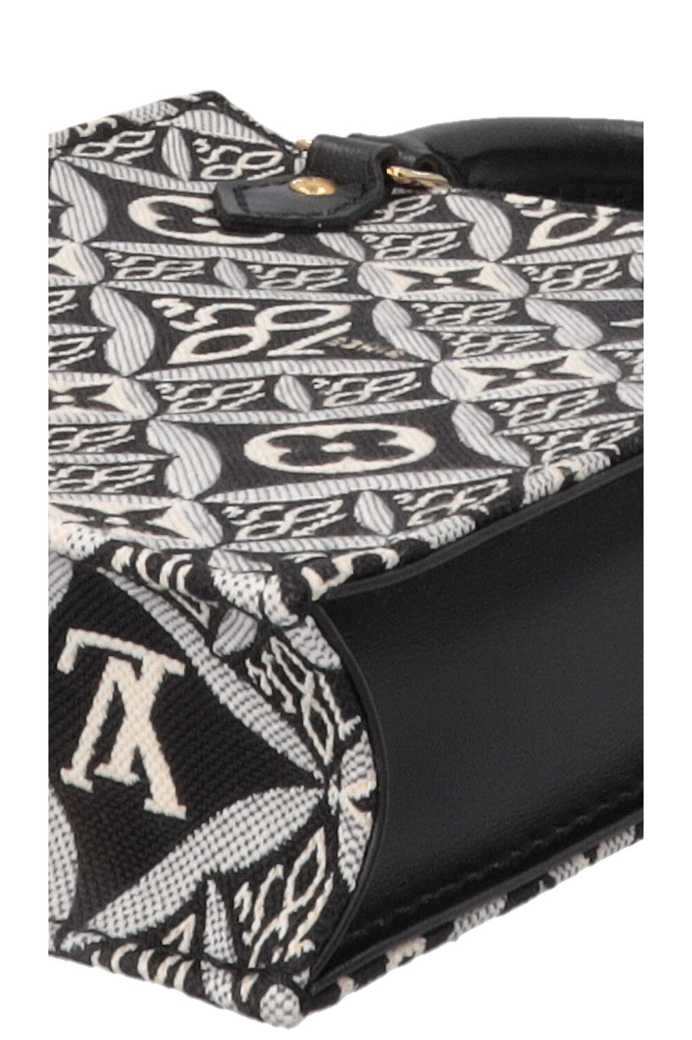 LOUIS VUITTON Since 1854 Petit Sac Plat Crossbody Bag Canvas Black