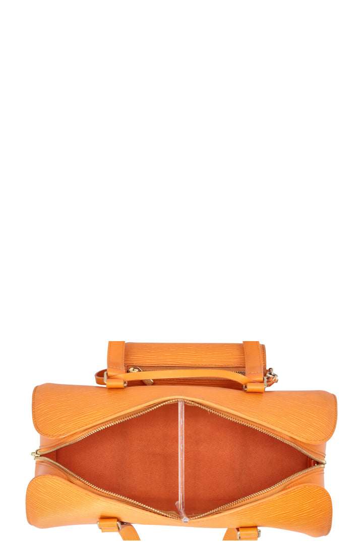 LOUIS VUITTON Soufflot Sac à main Cuir Épi Orange