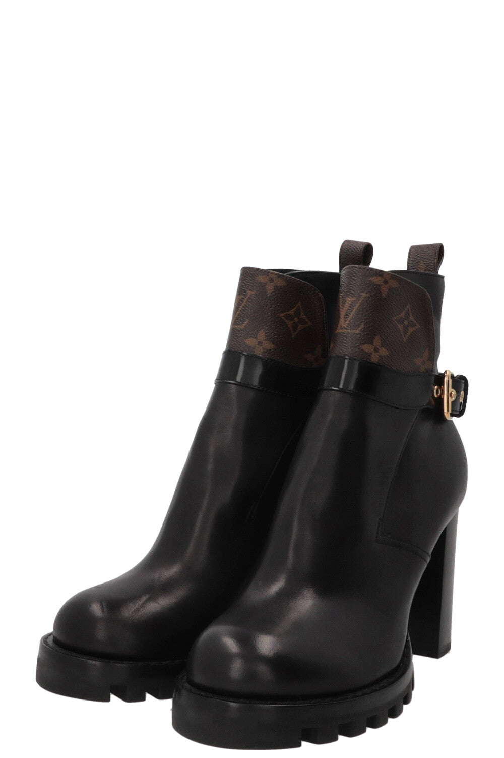 LOUIS VUITTON Star Trail Boots Calfskin Black