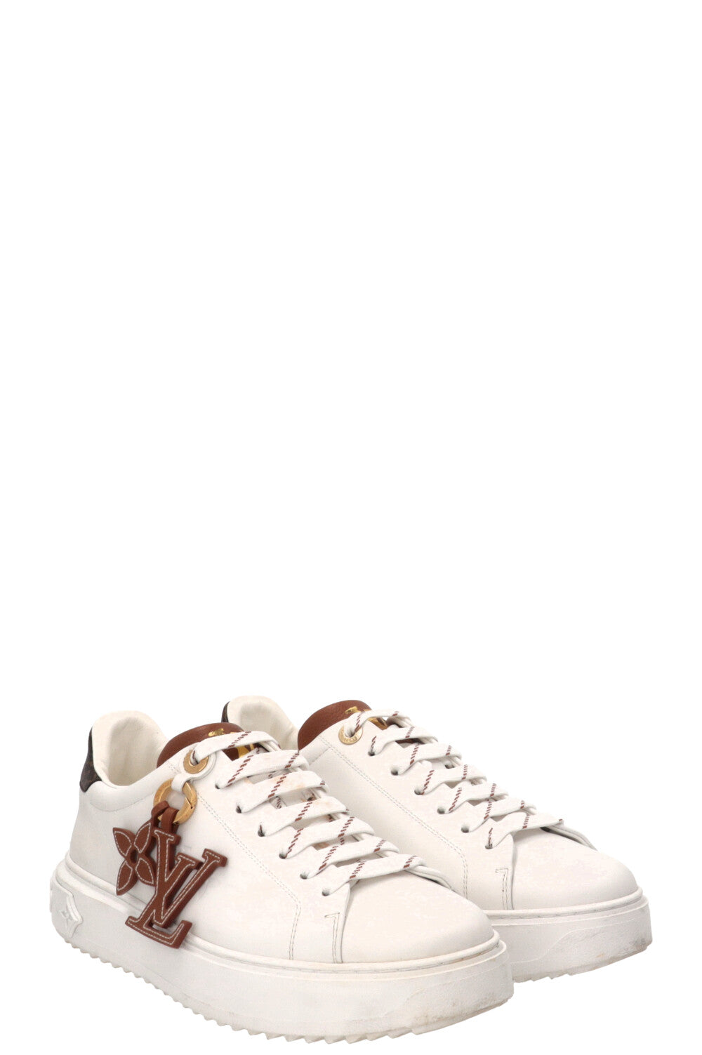 LOUIS VUITTON Time Out Sneakers Calfskin White