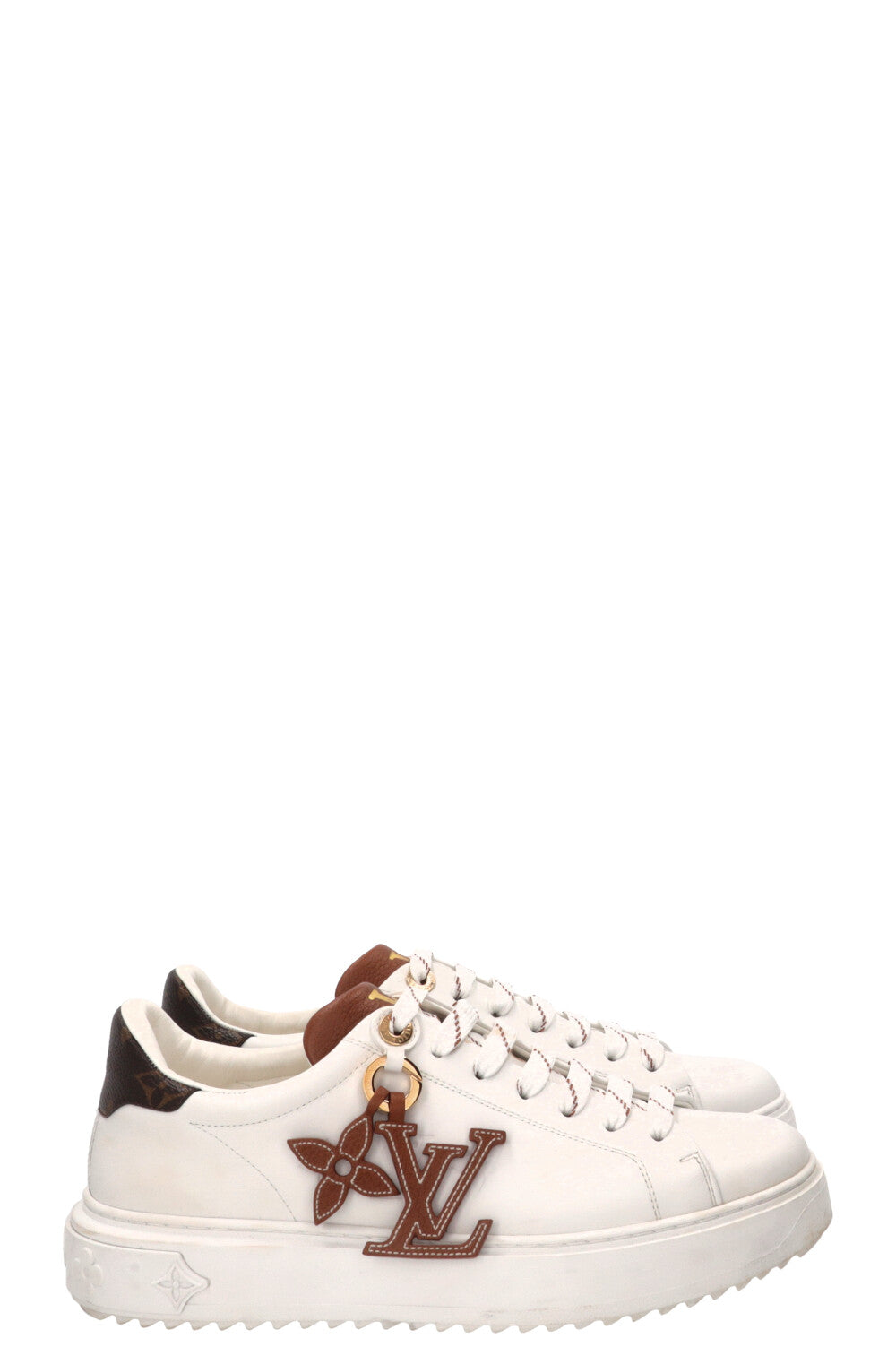 LOUIS VUITTON Time Out Sneakers Calfskin White