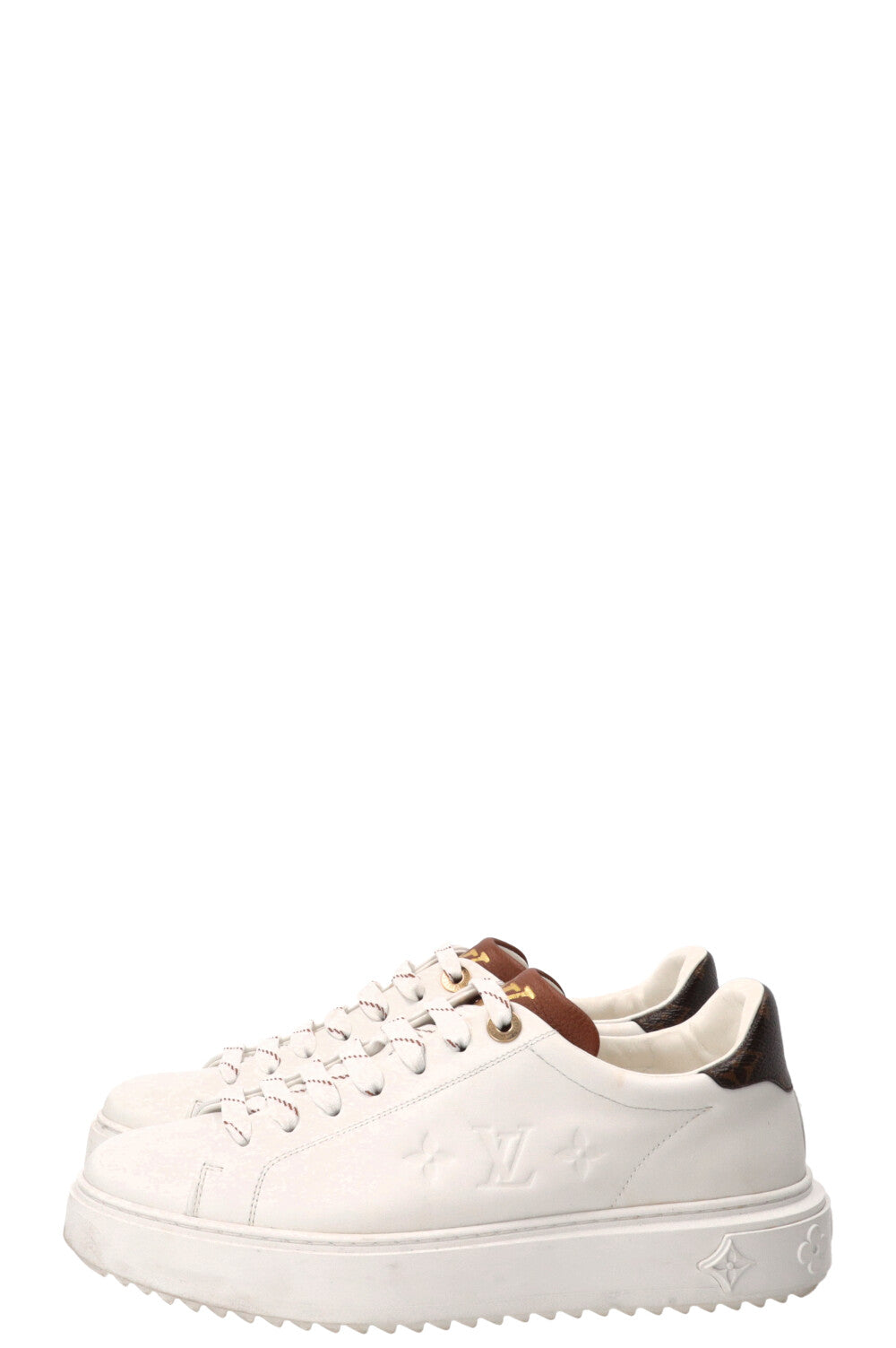 LOUIS VUITTON Time Out Sneakers Calfskin White