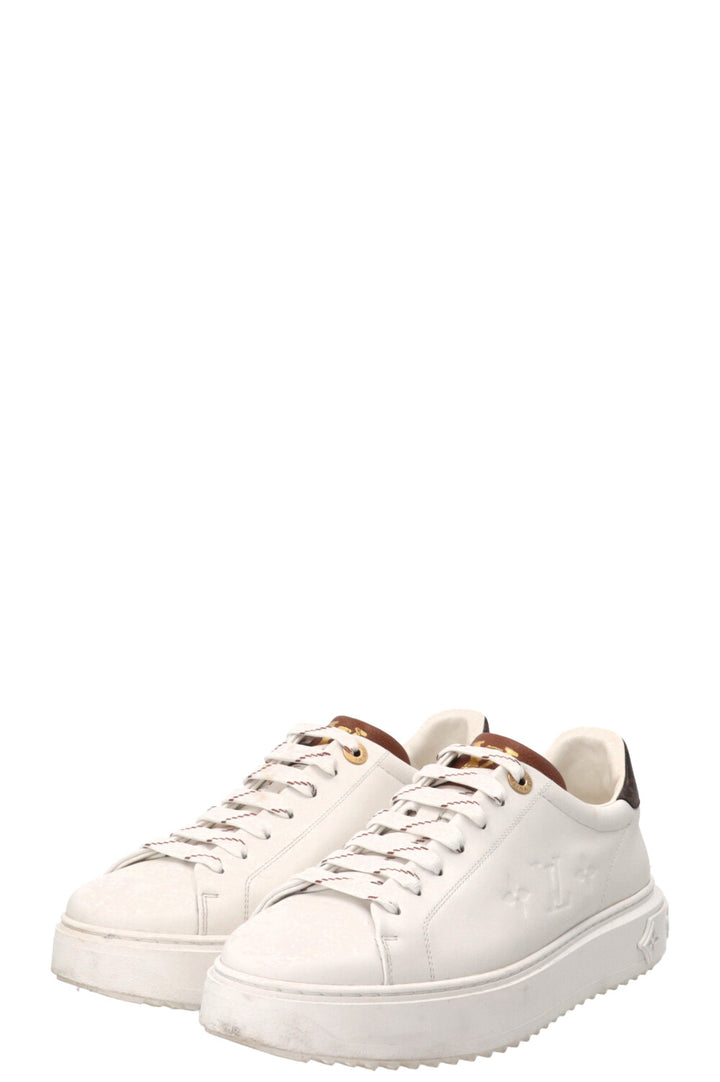 LOUIS VUITTON Time Out Sneakers Calfskin White