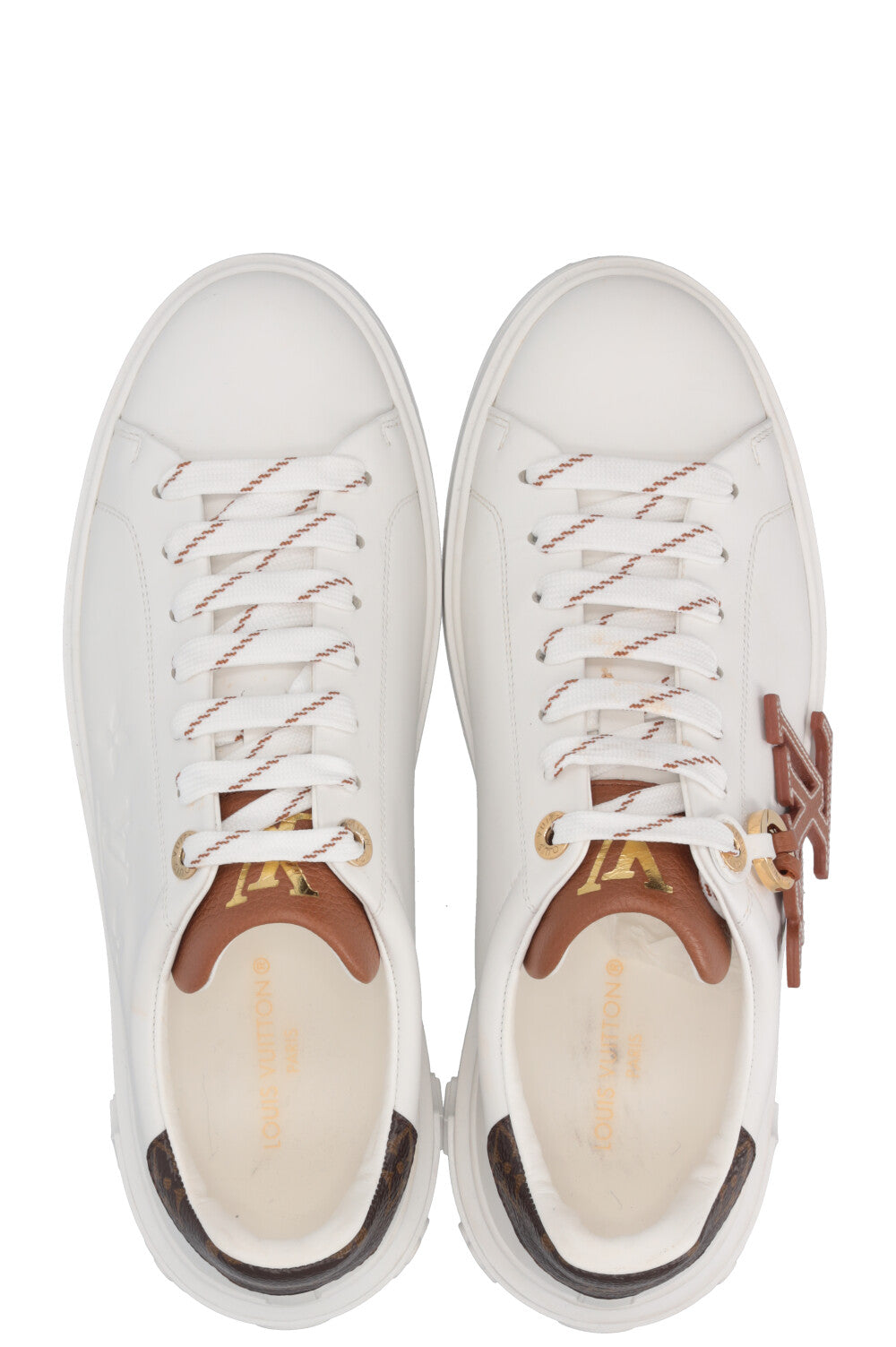 LOUIS VUITTON Time Out Sneakers Calfskin White