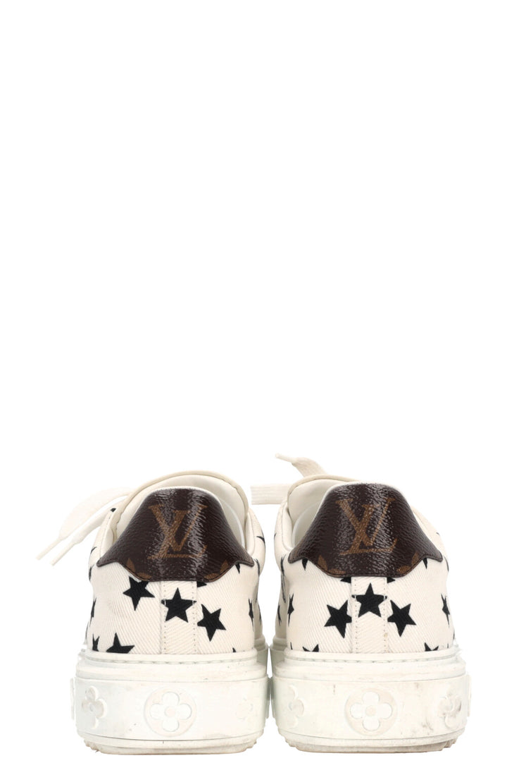 LOUIS VUITTON Time Out Sneakers Stars Canvas White