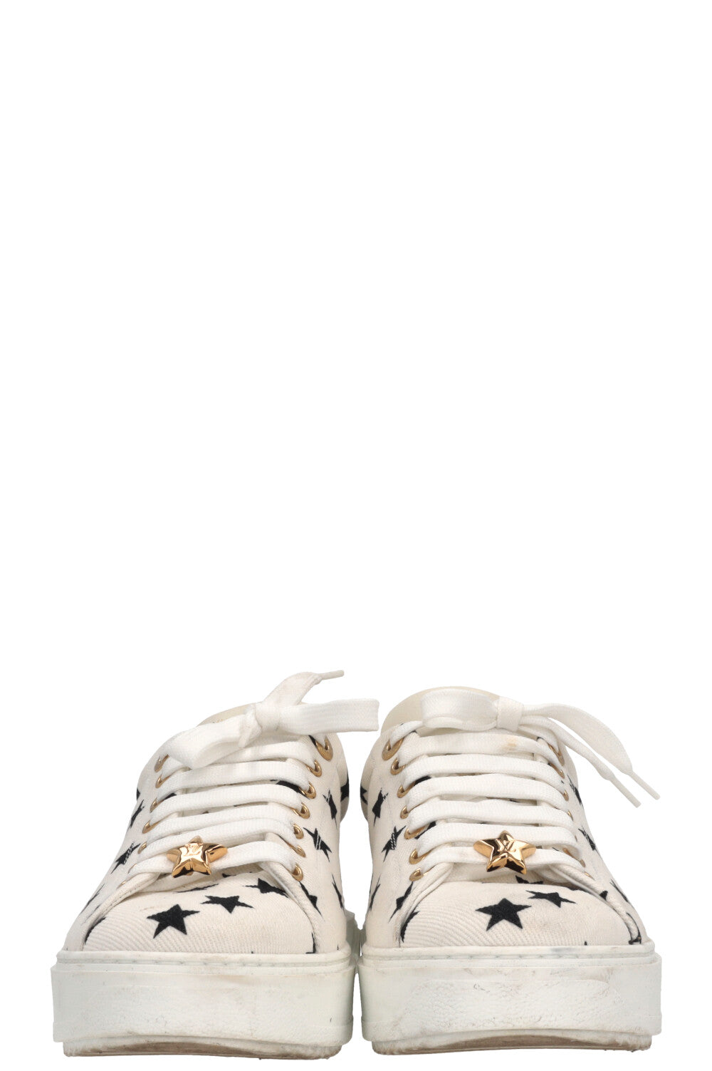 LOUIS VUITTON Time Out Sneakers Stars Canvas White