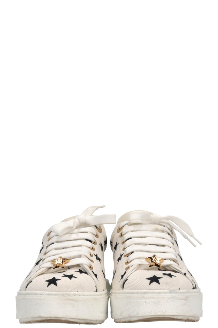LOUIS VUITTON Time Out Sneakers Stars Canvas White