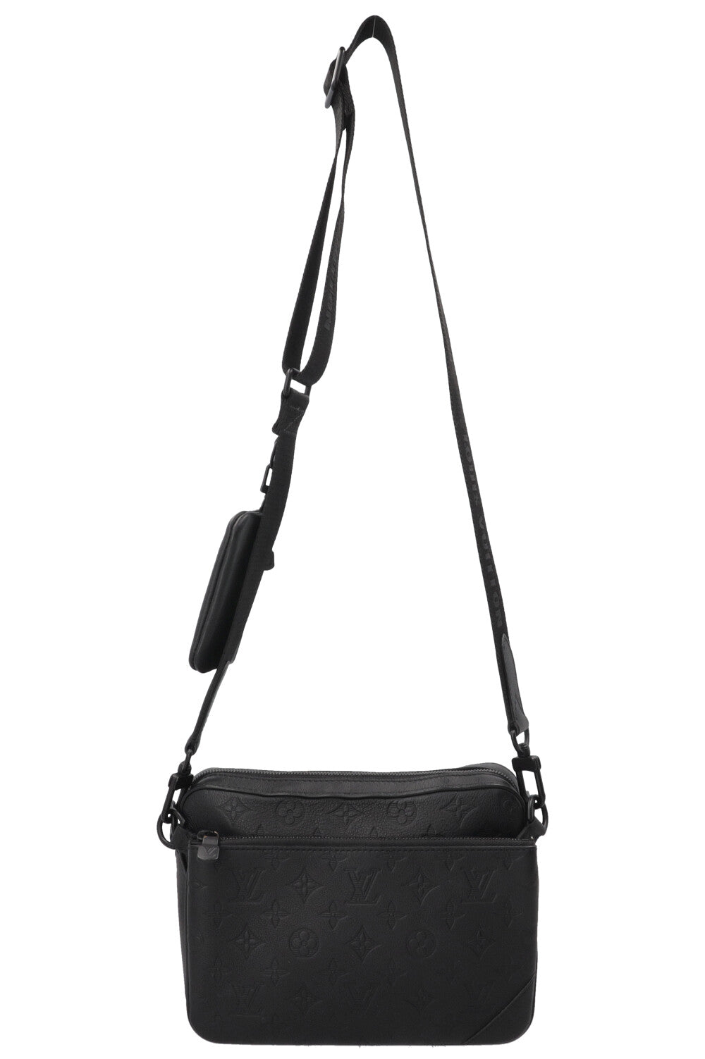 LOUIS VUITTON Trio Messenger MNG Shadow Leather Black
