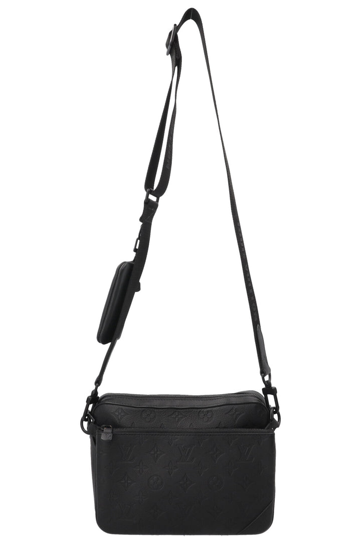 LOUIS VUITTON Trio Messenger MNG Shadow Leather Black