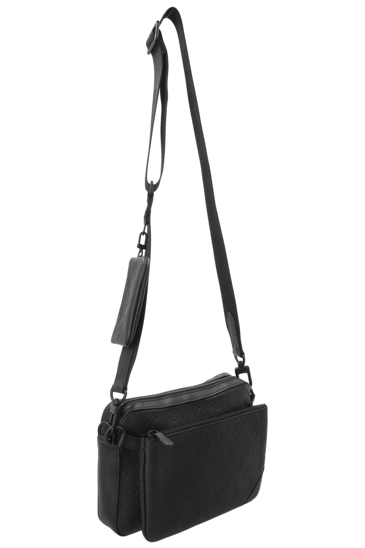 LOUIS VUITTON Trio Messenger MNG Shadow Leather Black