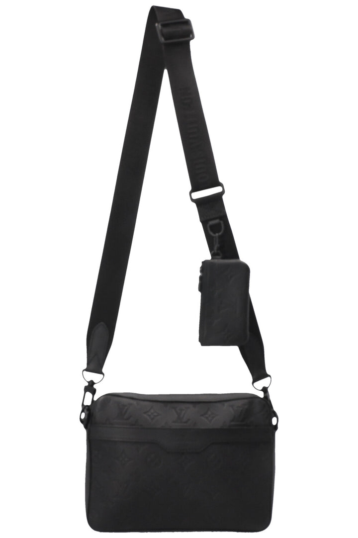 LOUIS VUITTON Trio Messenger MNG Shadow Leather Black