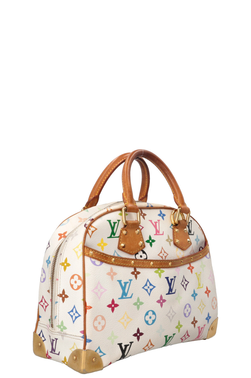 LOUIS VUITTON Trouville Handbag MNG Canvas Multicolor