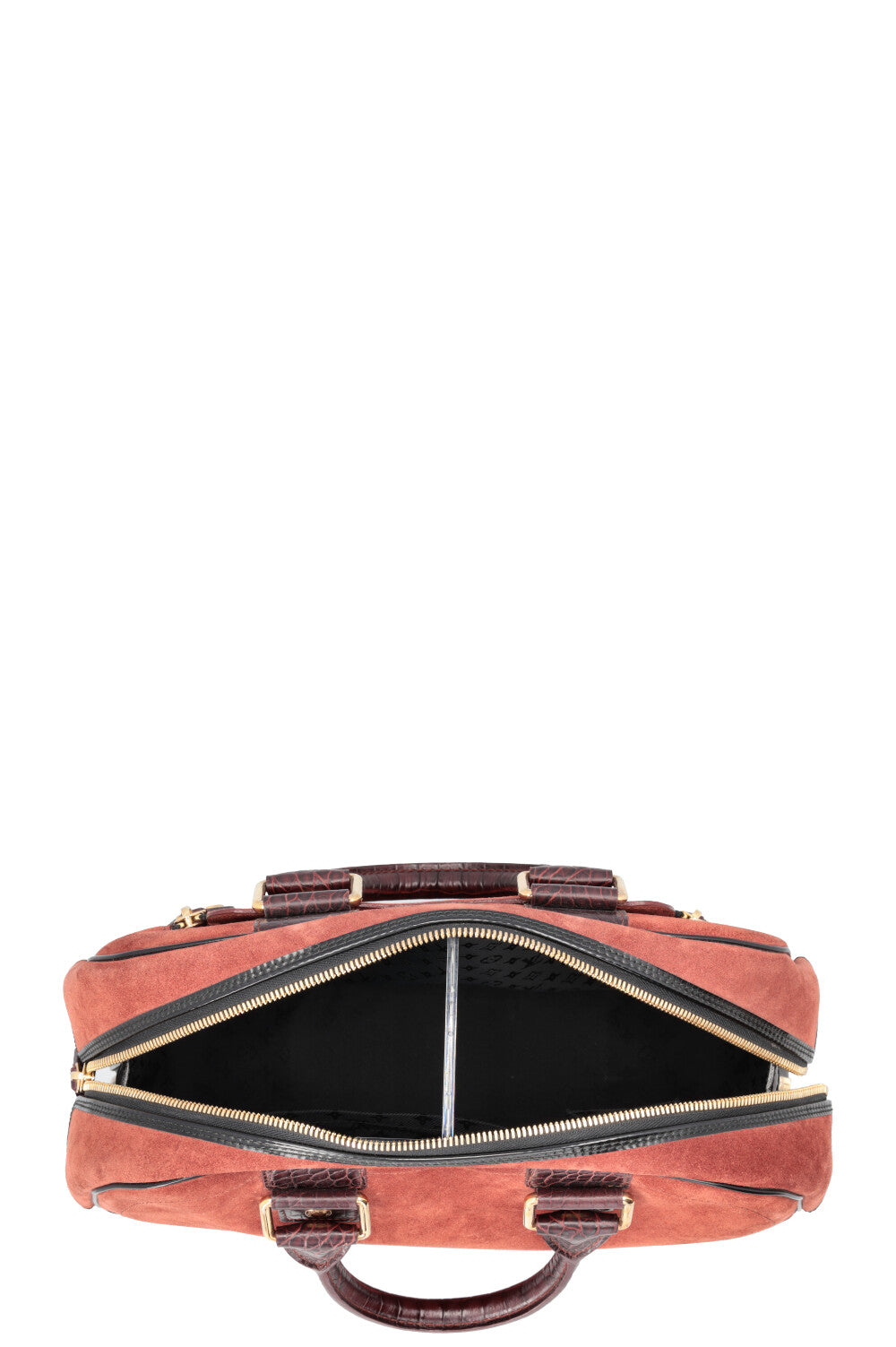 LOUIS VUITTON Trunk Bowler Bag Suede Red