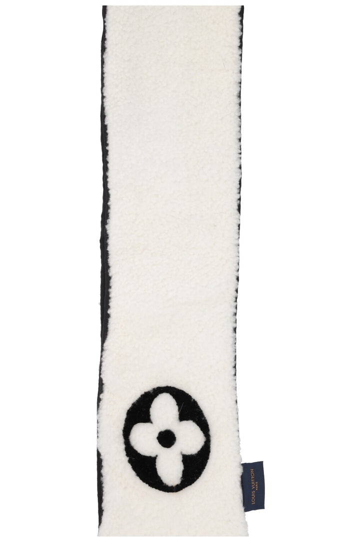 LOUIS VUITTON Tuffetage Scarf Shearling White