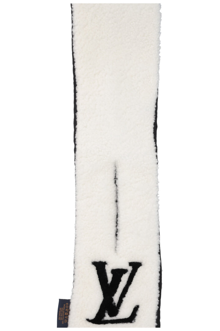 LOUIS VUITTON Tuffetage Scarf Shearling White