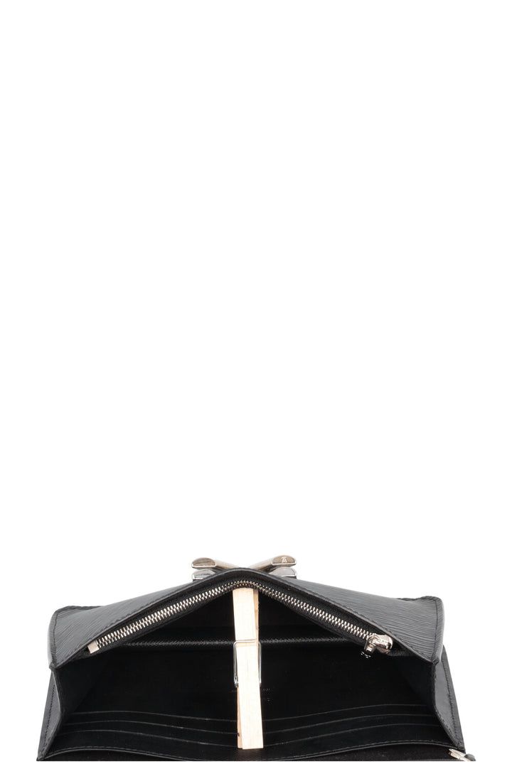 LOUIS VUITTON Twist Wallet on Chain Epi Black