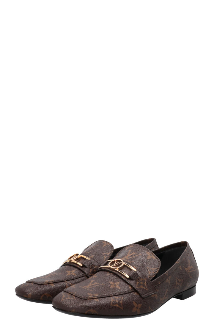 LOUIS VUITTON Upper Case Loafers Canvas Monogram