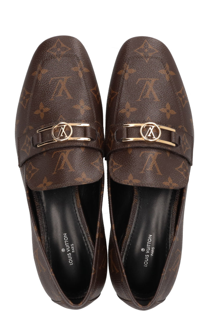 LOUIS VUITTON Upper Case Loafers Canvas Monogram