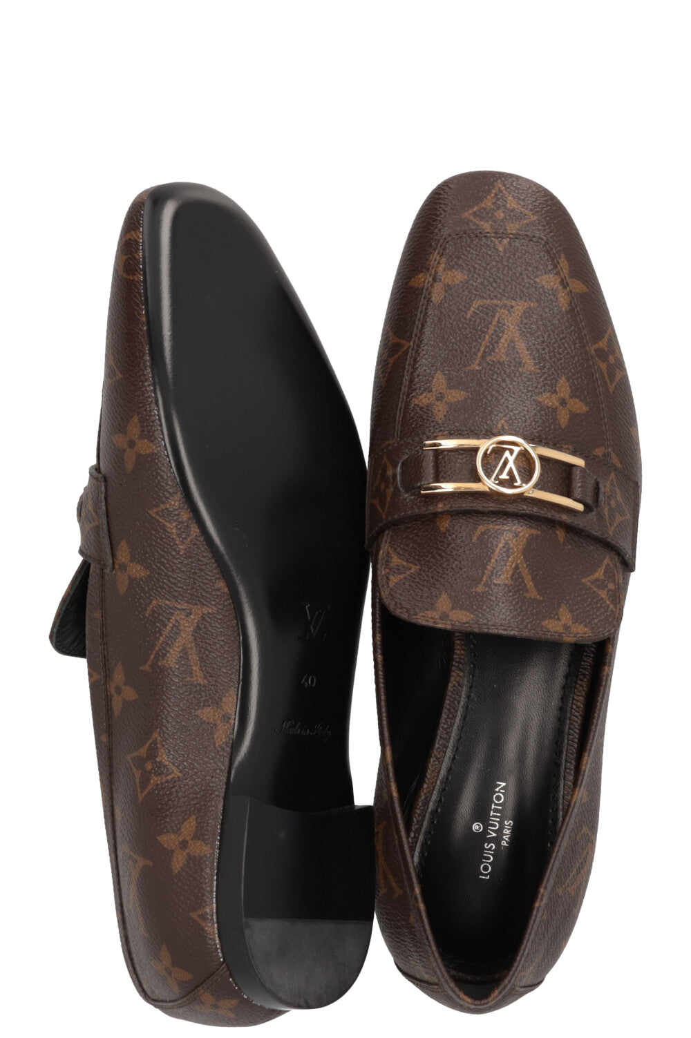 LOUIS VUITTON Upper Case Loafers Canvas Monogram