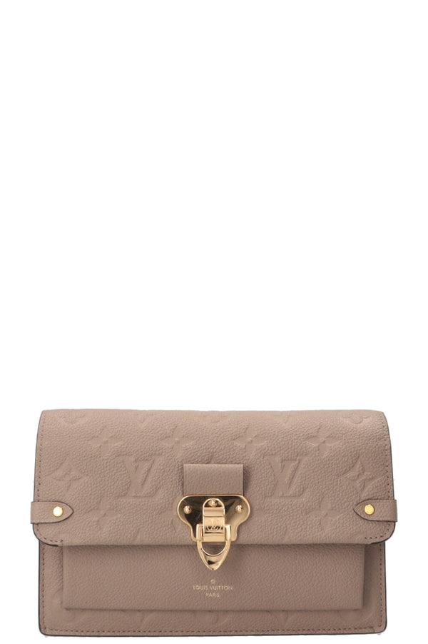 LOUIS VUITTON Vavin Chain Wallet Empreinte Taupe