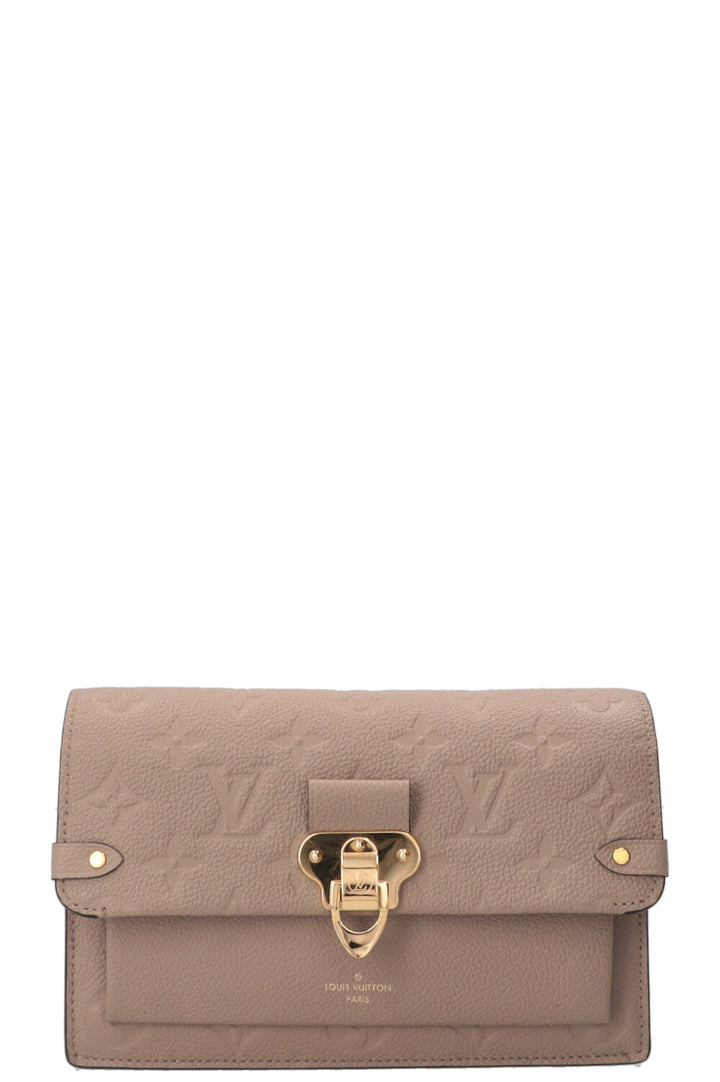 LOUIS VUITTON Vavin Chain Wallet Empreinte Taupe