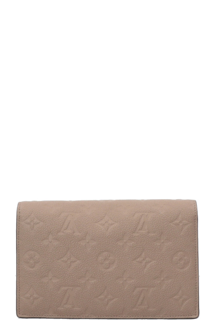 LOUIS VUITTON Vavin Chain Wallet Empreinte Taupe