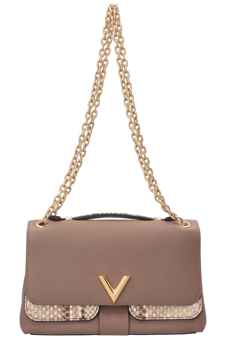 LOUIS VUITTON Very Chain Bag Python Leather Taupe