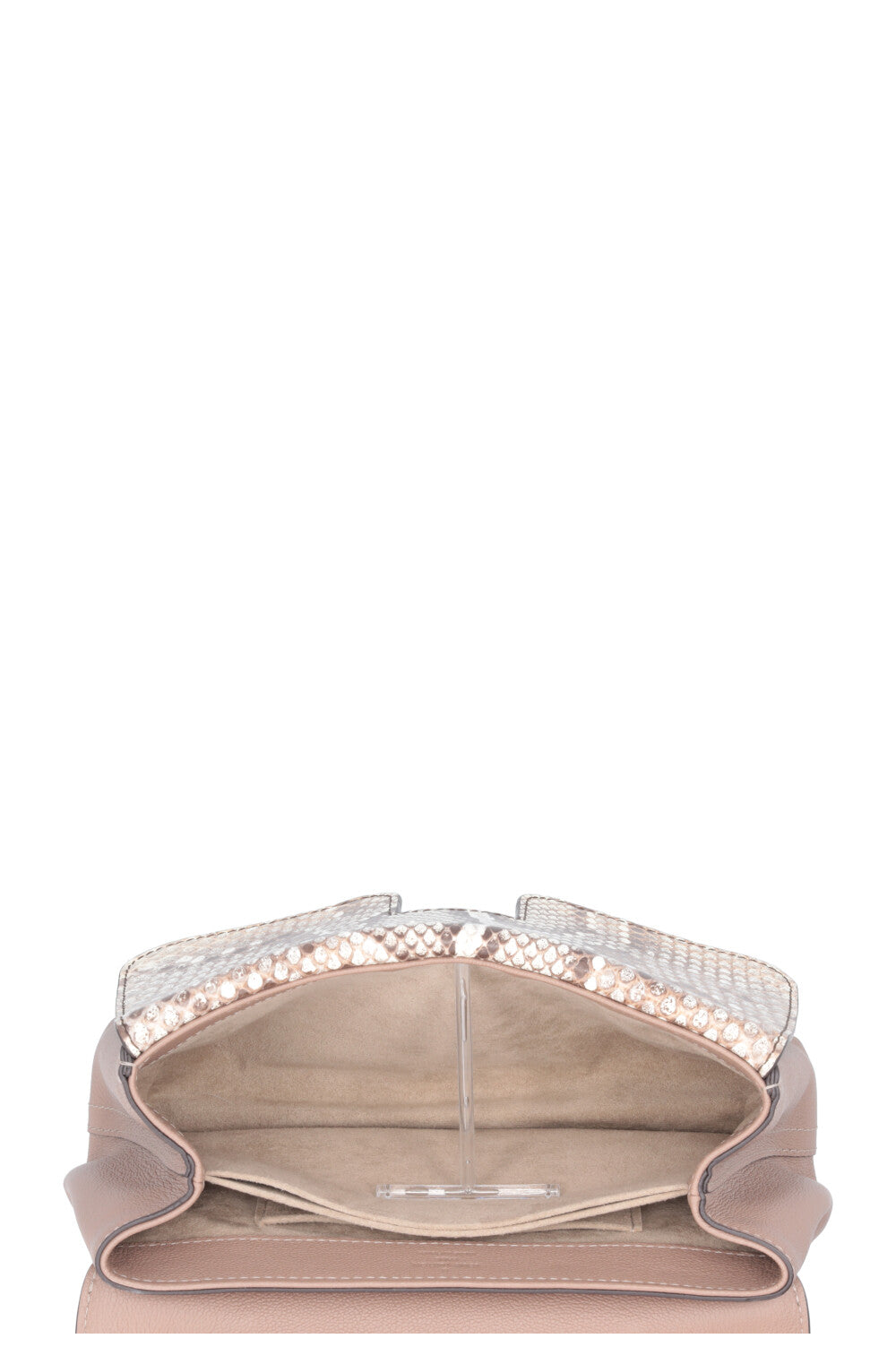 LOUIS VUITTON Very Chain Bag Python Leather Taupe