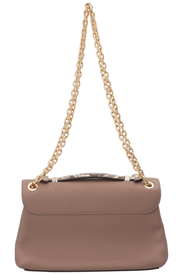 LOUIS VUITTON Very Chain Bag Python Leather Taupe