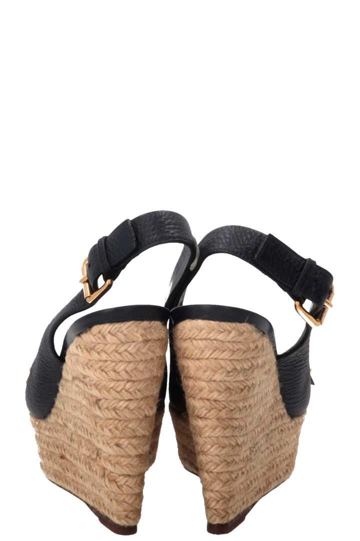 LOUIS VUITTON Wedges Leather Navy
