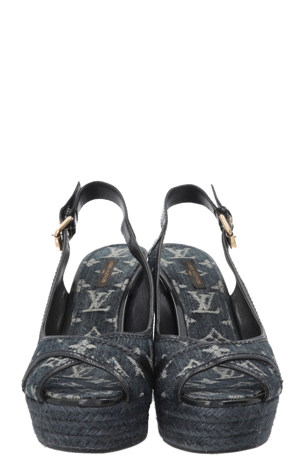 LOUIS VUITTON Wedges MNG Denim Navy