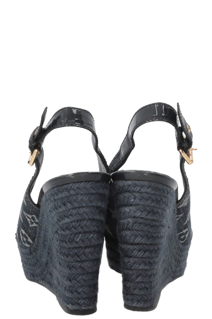 LOUIS VUITTON Wedges MNG Denim Navy