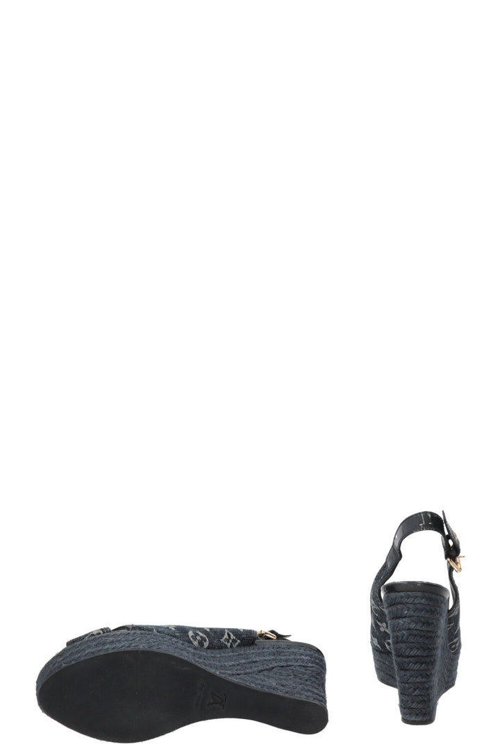 LOUIS VUITTON Wedges MNG Denim Navy