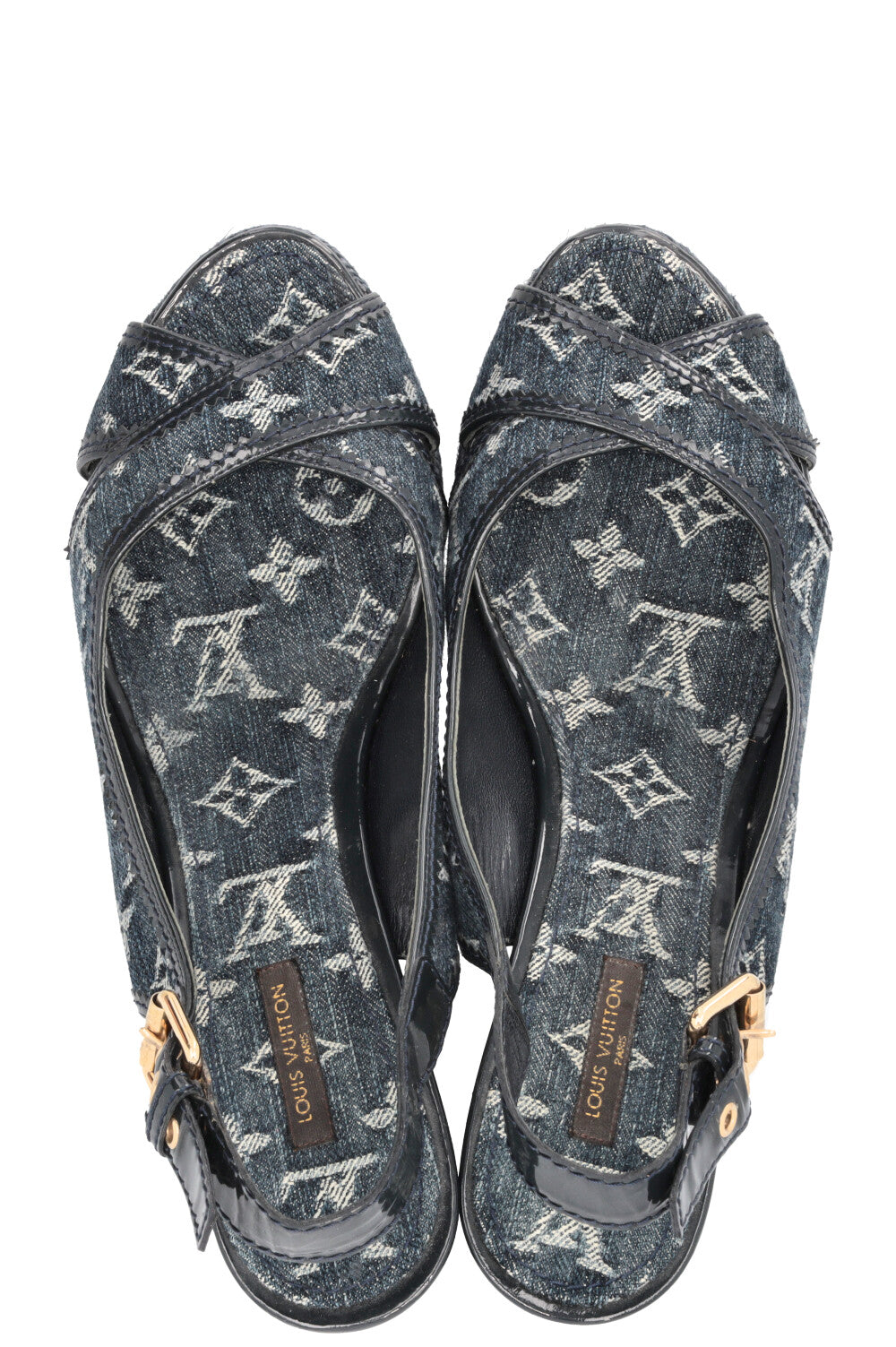 LOUIS VUITTON Wedges MNG Denim Navy